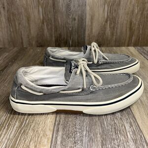 Sperry Halyard 2 Eye 0772830 Salt Washed Grey Men’s US Size 8.5M Sneaker Shoes